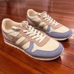 NWOT - Gola Daytona Quadrant Sneakers - blush, rose gold, + blue accents (W 11)